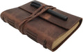 Leather Journal Notebook A5, 6.2x8.5 Inch, Vintage Style Personalized Diary, 240 Lined Pages, Rustic Brown