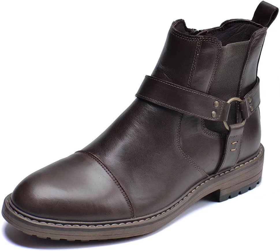Men's Pointed Toe Lace-Up Ankle Boots, British Style Wedding Dress