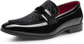 Men's Velvet Tuxedo Slip-On Dress Shoes, Classic Formal Loafers