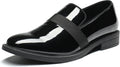 Men's Patent Slip-On Tuxedo Loafers, Formal Dress Shoes
