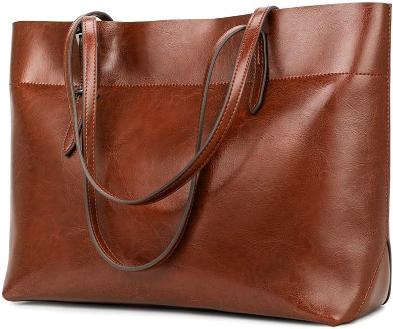 Vintage Genuine Leather Tote Shoulder Bag for Women