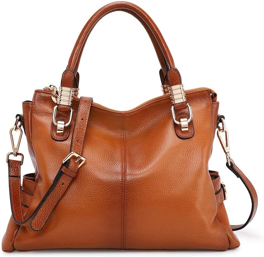 Women's Leather Satchel Tote Shoulder Bag