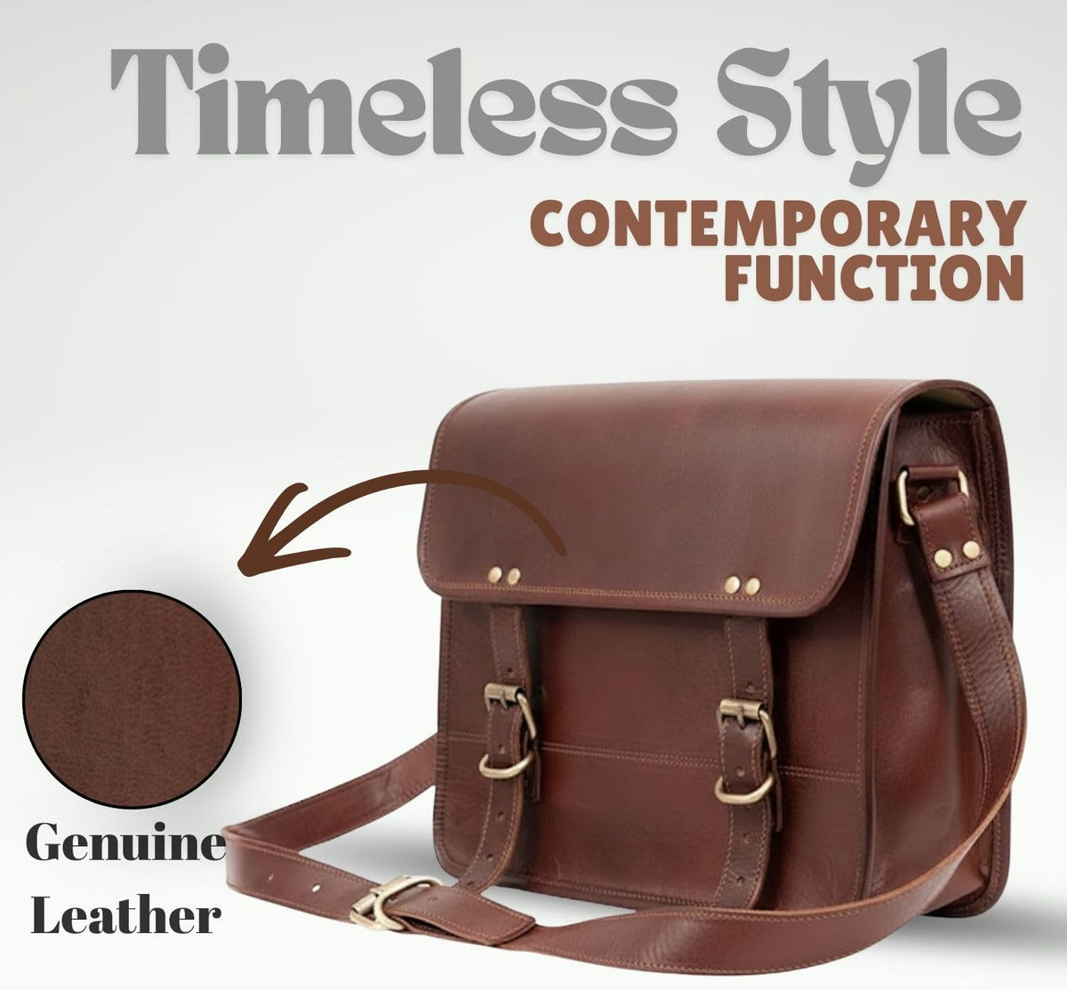 10 Inch Leather Messenger Bag, Vintage Satchel Crossbody for Men and Women