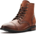 Men's Classic Leather Side Zip Ankle Boots, Business Casual Dress