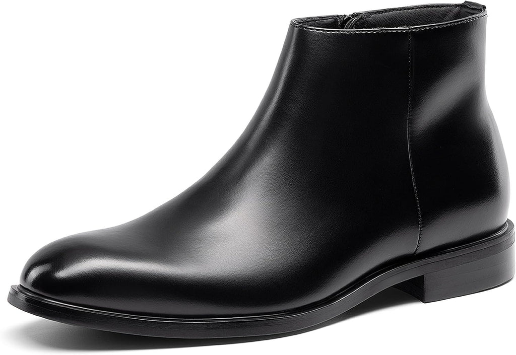 Men's Side Zip Chelsea Boots, Classic Casual and Formal Leather Ankle Boots