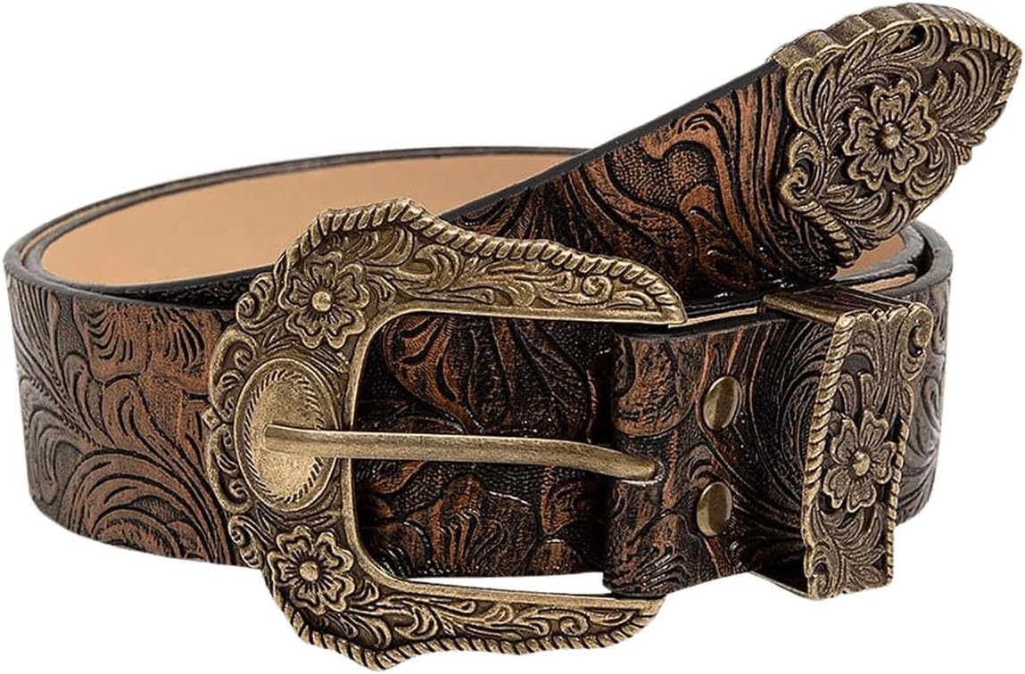 Women's Western Country Belt with Concho Rodeo Cowboy Design