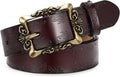Women's Soft Leather Waist Belt with Pin Buckle