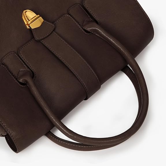 Large Leather Tote Bag for Women, Vintage Top Handle Handbag