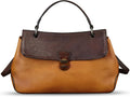 Genuine Leather Satchel Shoulder Crossbody Bag with Strap