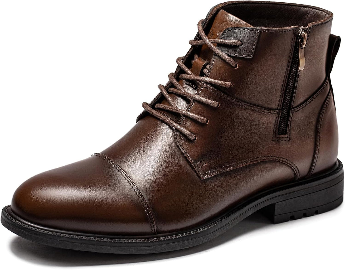 Men's Lightweight Dress Ankle Boots, Side Zip Business Casual