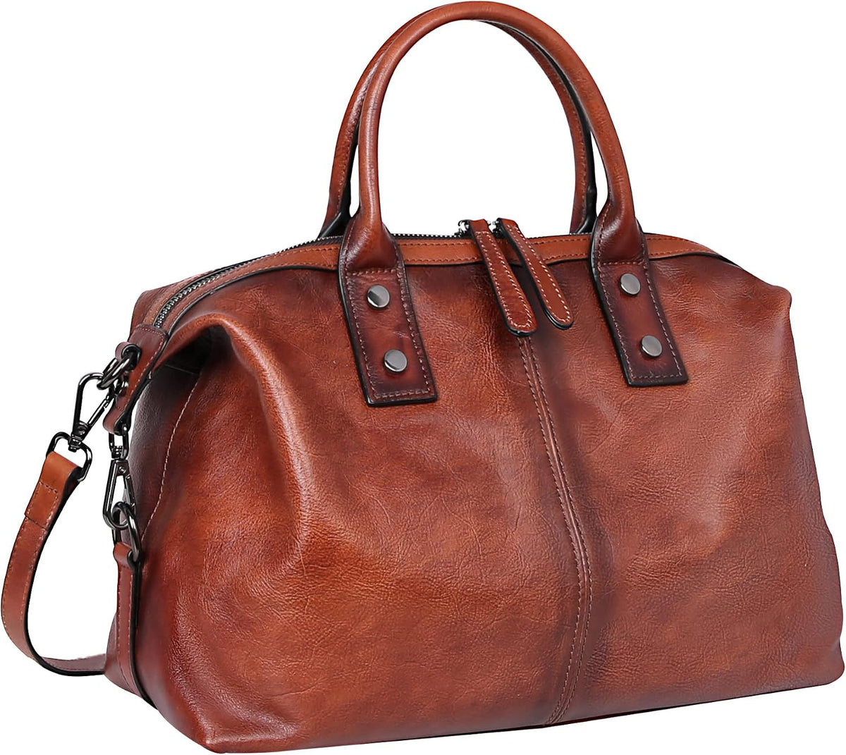 Leather Satchel Purse for Women, Shoulder Bag Hobo Tote