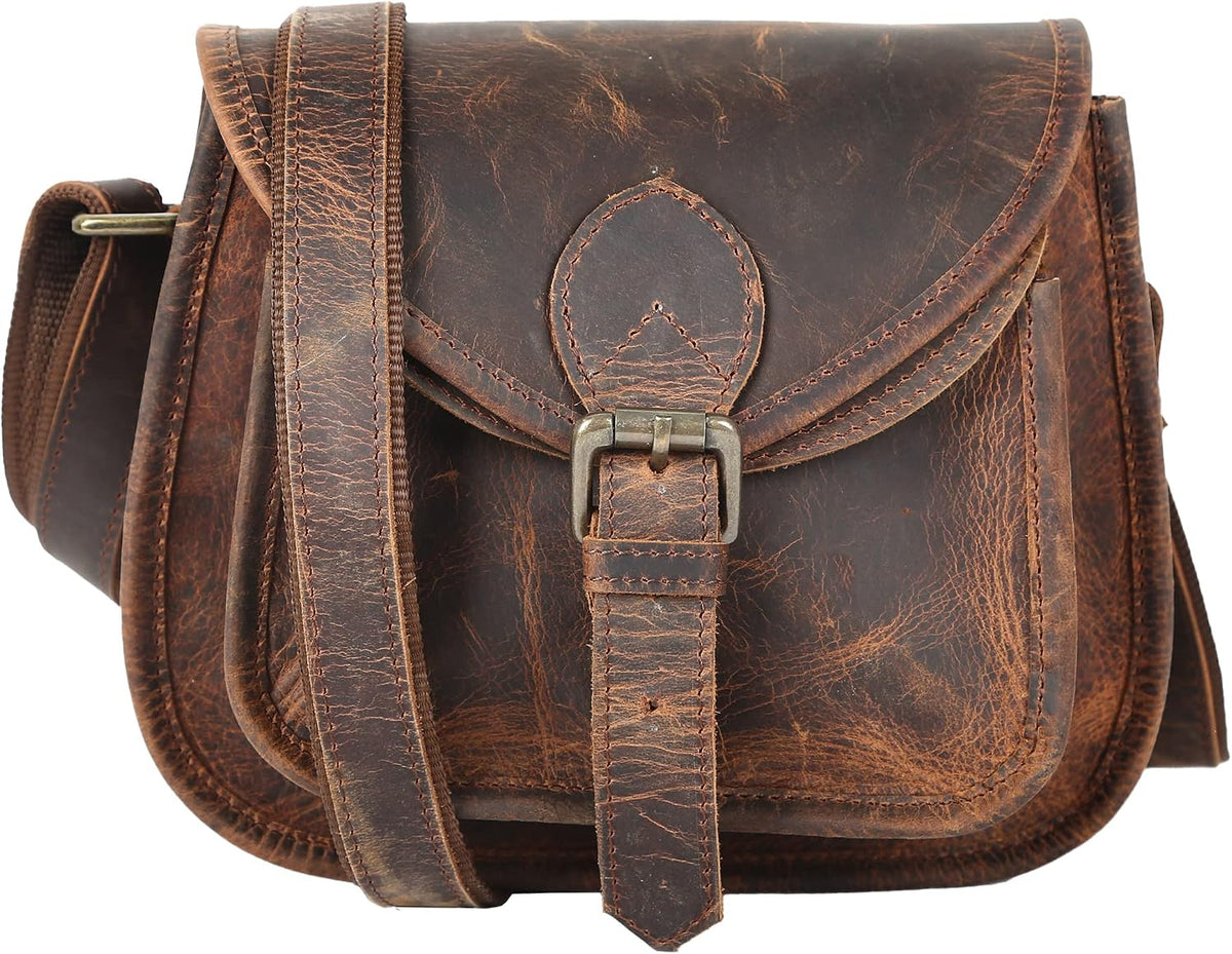 Leather Women's Hippie Crossbody Shoulder Bag, Travel Satchel