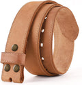 Men's Full Grain Leather Belt, Vintage Distressed Snap-On Strap, 1.5 Inch Wide