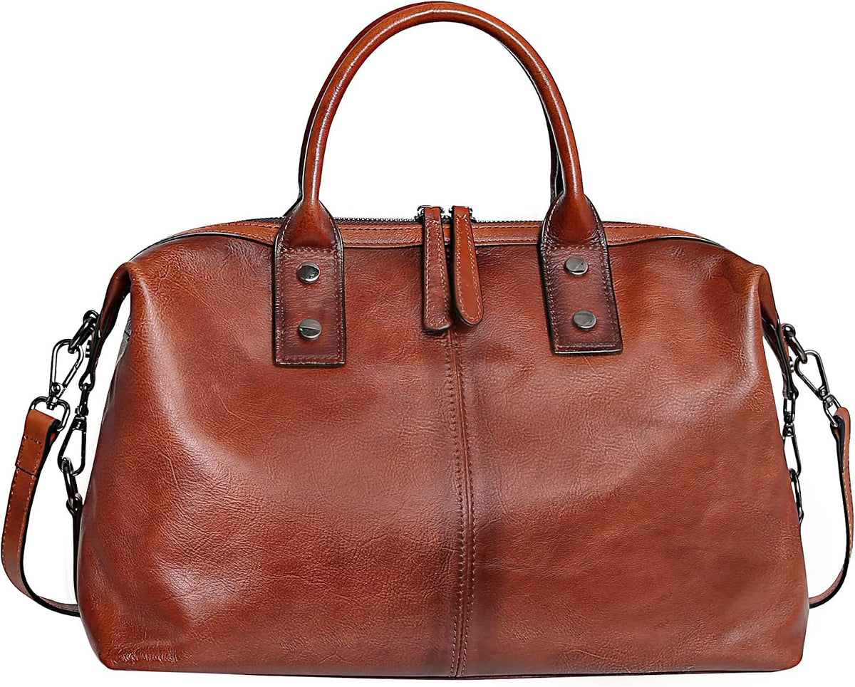Leather Satchel Purse for Women, Shoulder Bag Hobo Tote