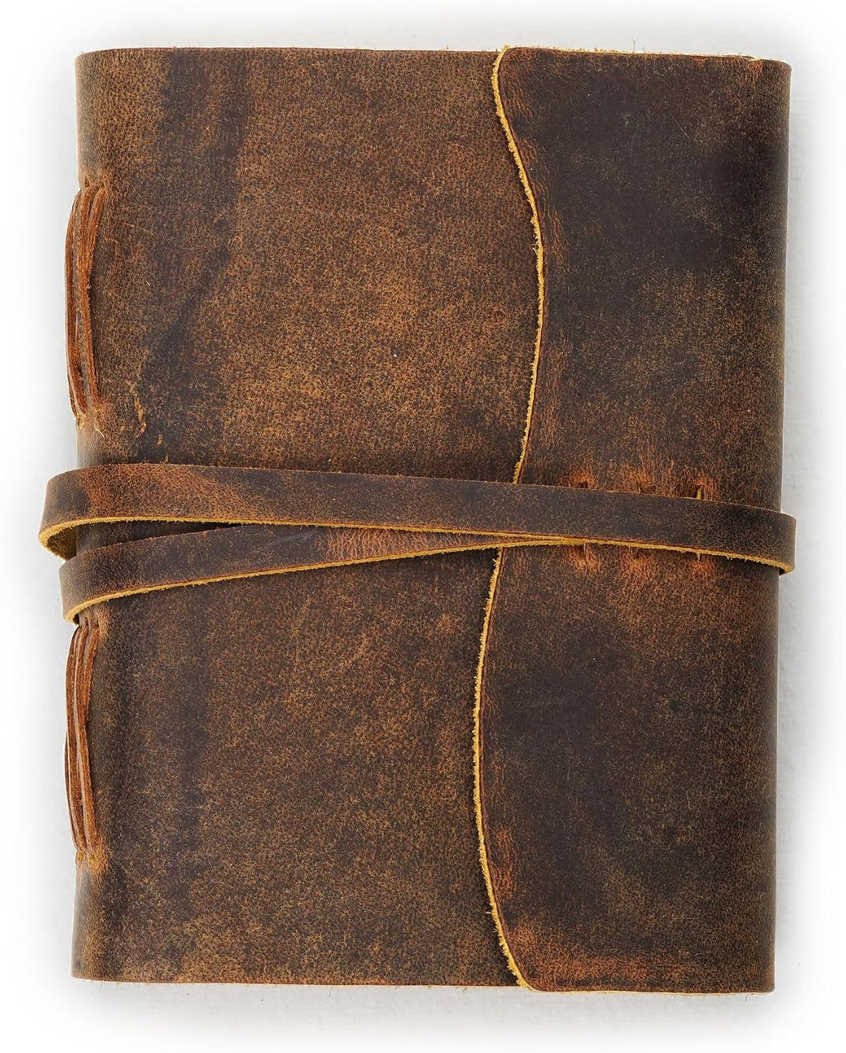 Leather Bound Journal, Rustic Brown, 7x5 Inch