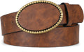 Western PU Leather Belt with Vintage Buckle