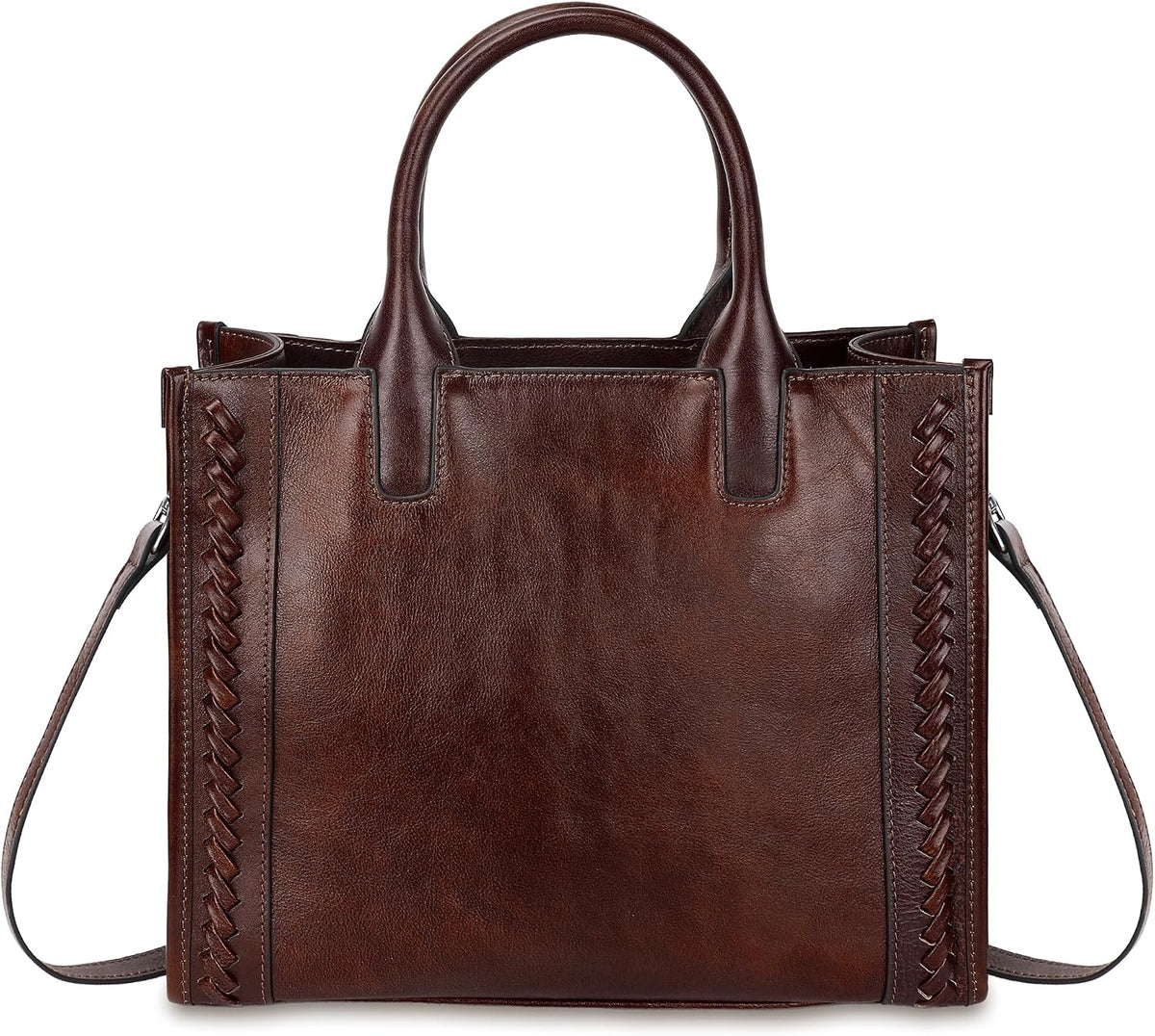 Genuine Leather Shoulder Crossbody Bag for Women, Medium Capacity