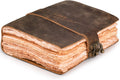 Leather Bound Vintage Journal, Rustic Brown, 8x6 Inch