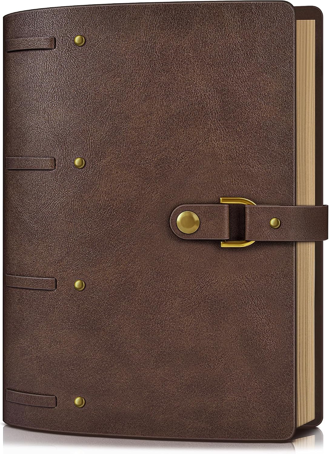 Leather Journal Notebook A6, 5.3x7 Inch, 260 Lined Pages, Brown