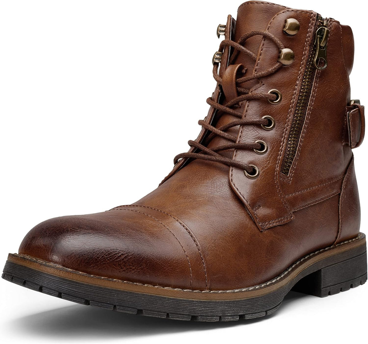 Men's Western Cowboy Boots, Square Toe Embroidered Slip-Resistant Work